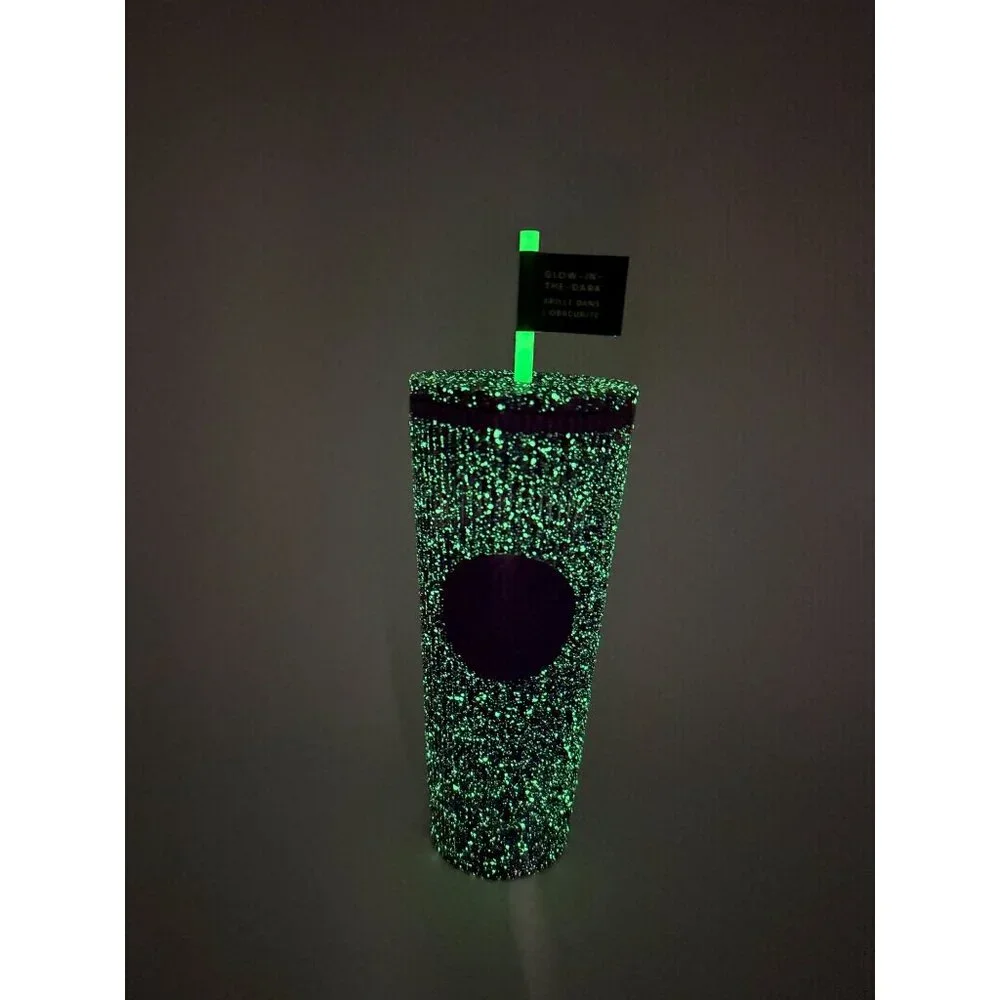 Starbucks 2024 Fall‎ Halloween purple splatter glow in dark 24oz venti tumbler